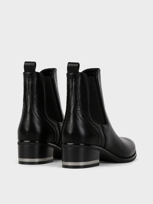 Stivaletto Chelsea con Zip - GA2606 - nero