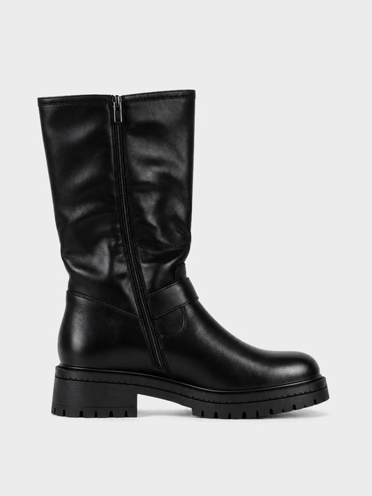 Stivale con Fibbie e Zip - GA2613 - nero