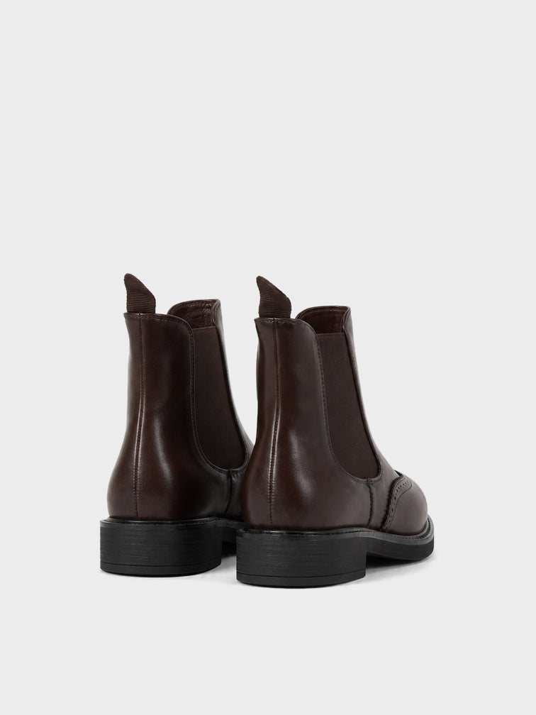 Stivaletto Chelsea Traforato - GA2617 - marrone