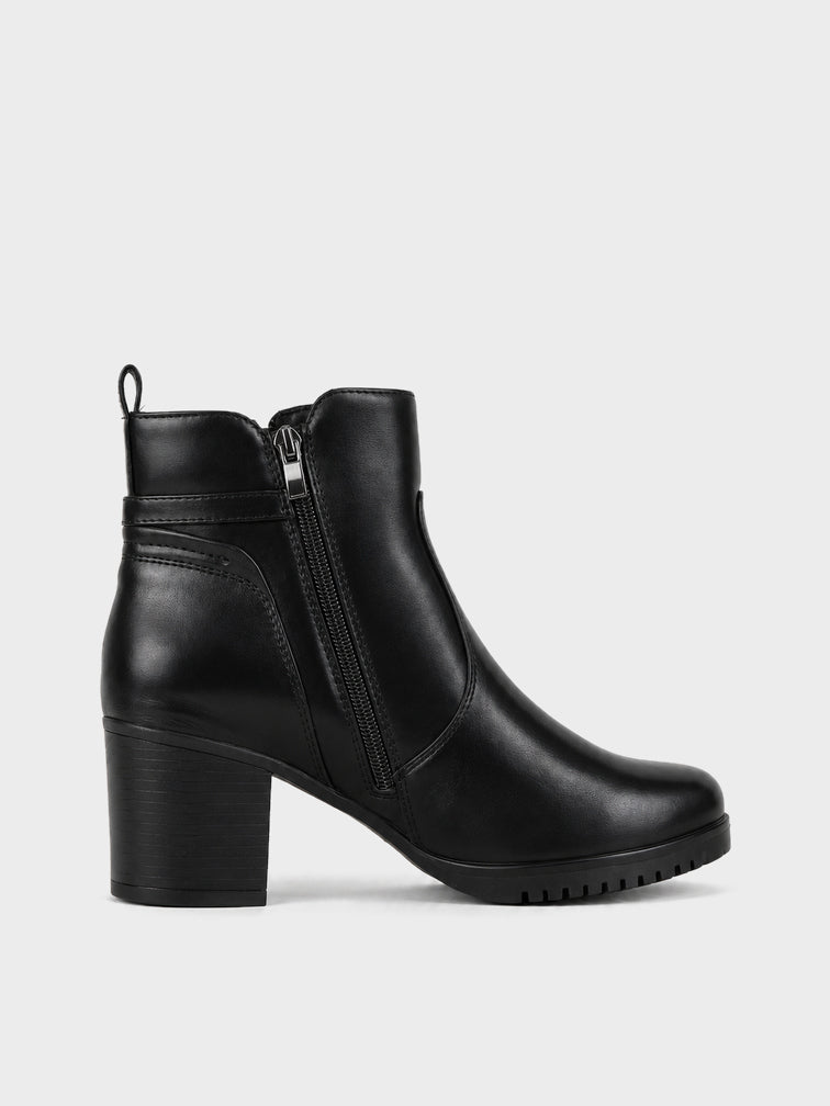 Stivaletto con Fibbia e Carrarmato - GA2621 - nero