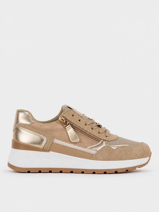 Sneaker Platform con Zip - KA2619 - kaki