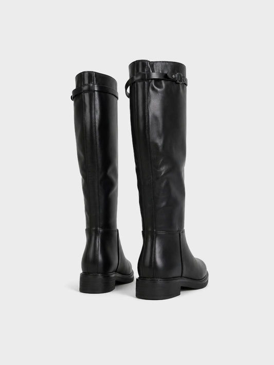 Stivale al Ginocchio con Fibbia - LA2604 - nero