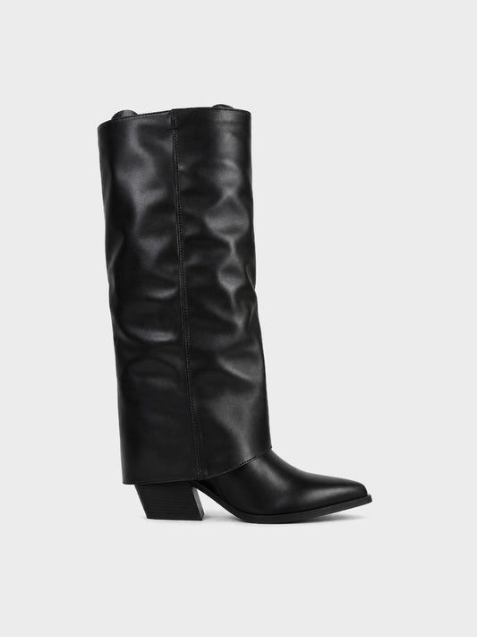 Stivale al Ginocchio Tre Fibbie - LA2607 - nero