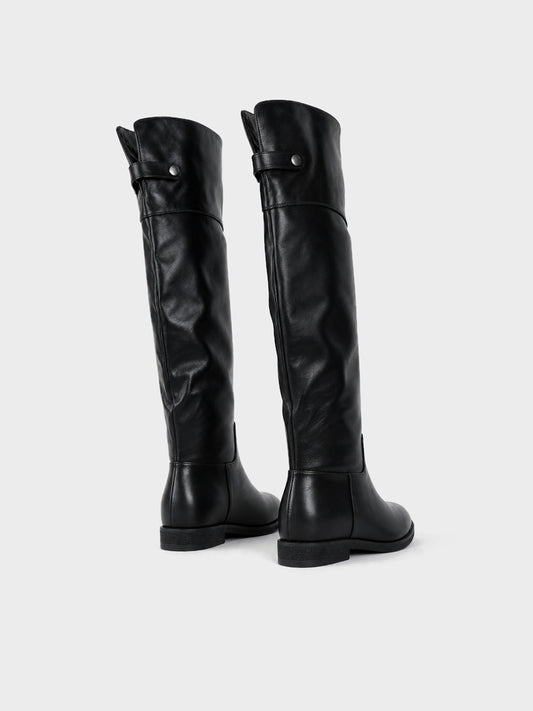 Stivale al Ginocchio con Listino - LA2617 - nero PU