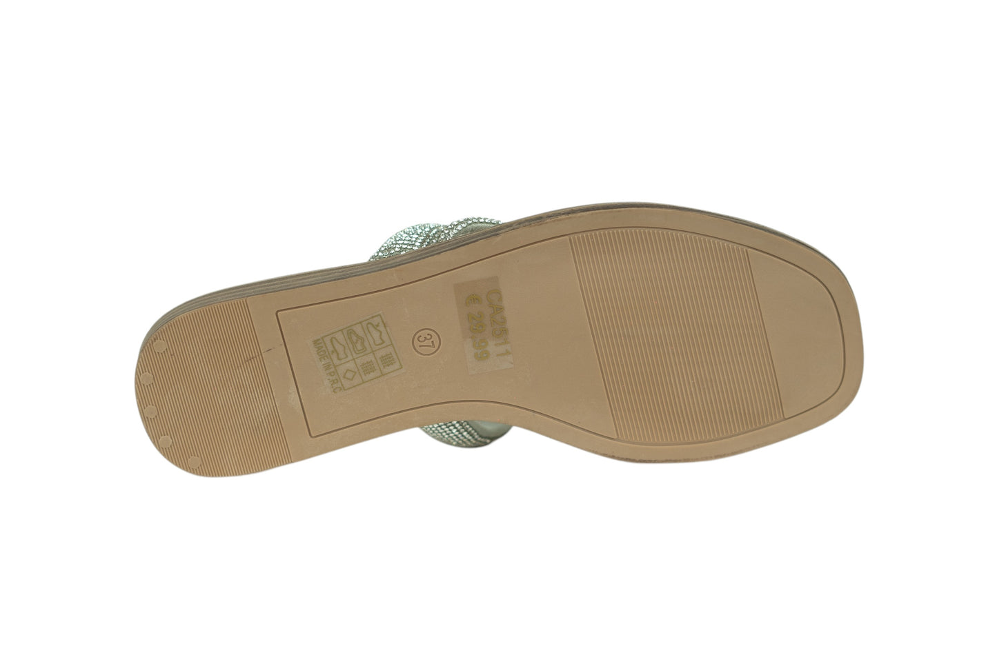 Slippers with Silver Glitter- CA2511