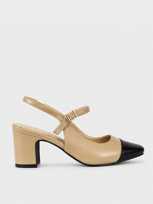 Scarpe tacco con punta nera - TA2403