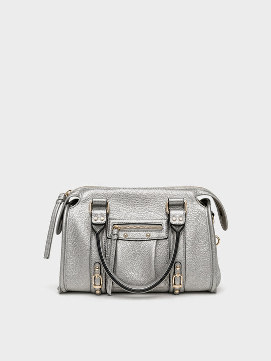 Borsa Vintage - HJ1157 — borsa donna in ecopelle nei colori argento, blu, bordeaux