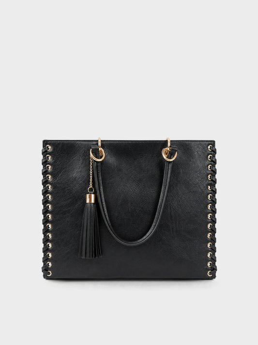 Mini Tote - DA2512 — borsa donna in ecopelle nei colori beige, bianco, kaki