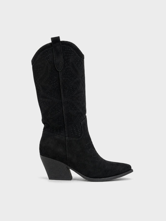 Texano camoscio, tacco 7cm - LA2403