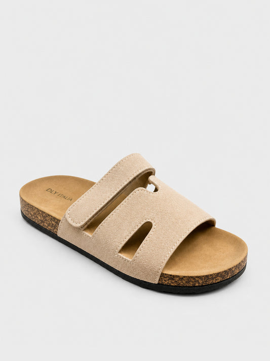 Ciabatte camoscio con strappo - CA2553