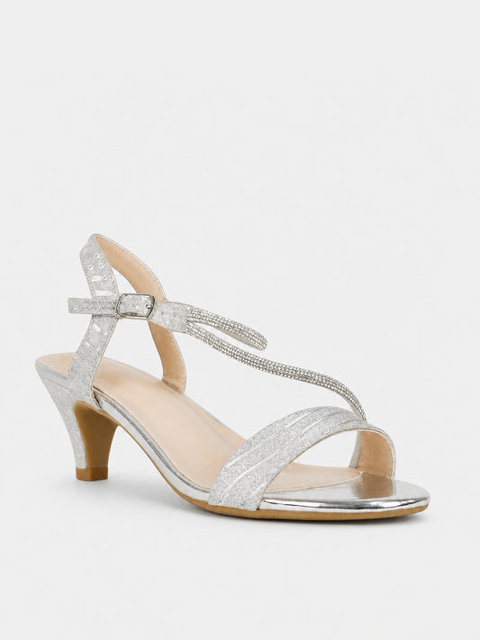 Sandali Glitterati con Tacco a Cono - TA2523