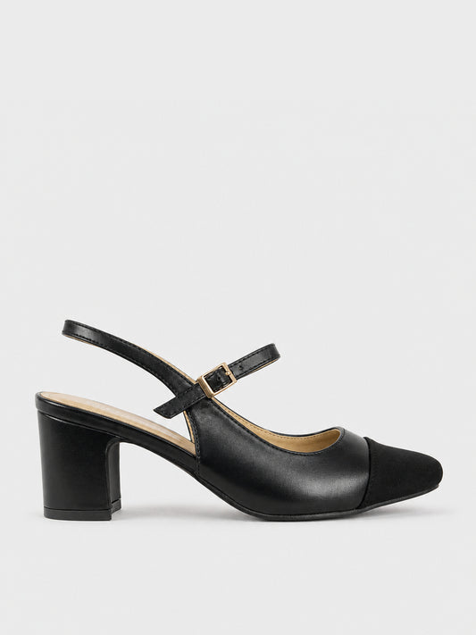 Scarpe tacco con punta nera - TA2403