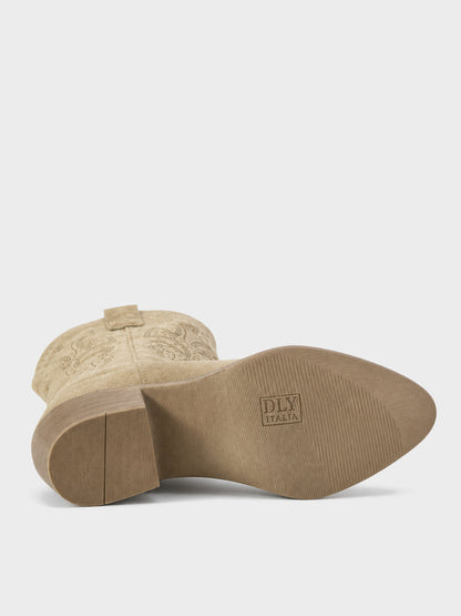 Texano camoscio, tacco 5cm - GA2401