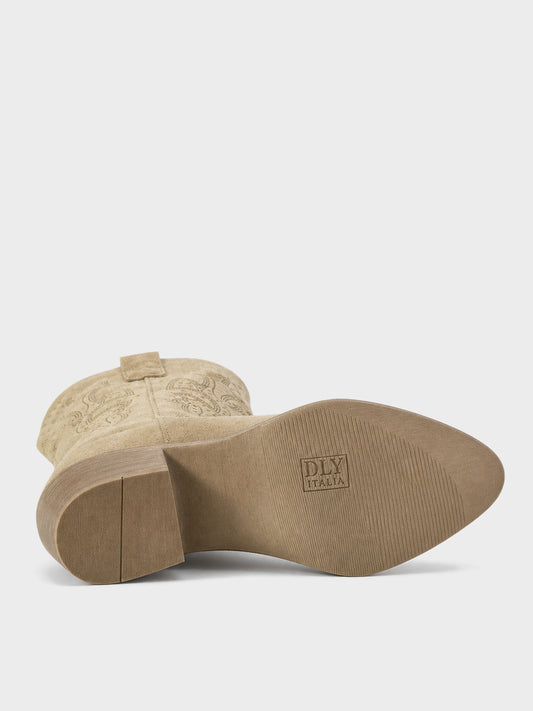 Texano camoscio, tacco 5cm - GA2401