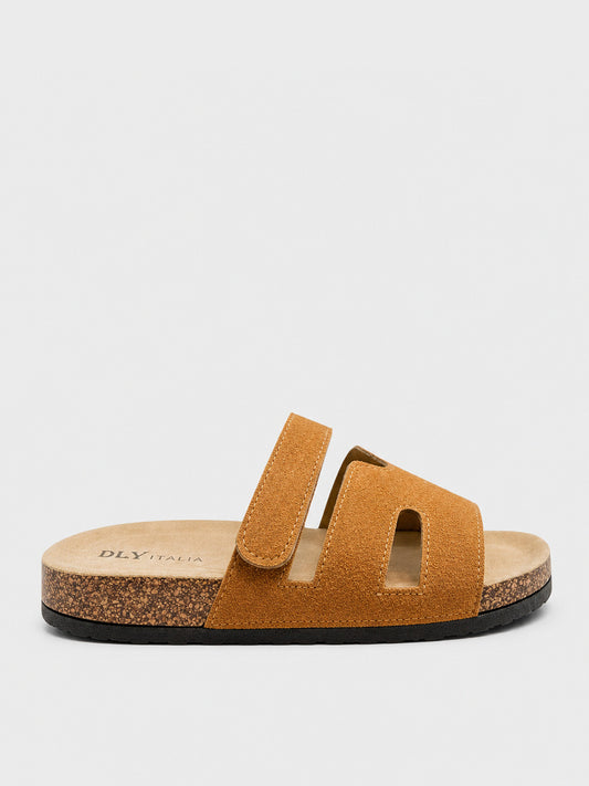 Ciabatte camoscio con strappo - CA2553