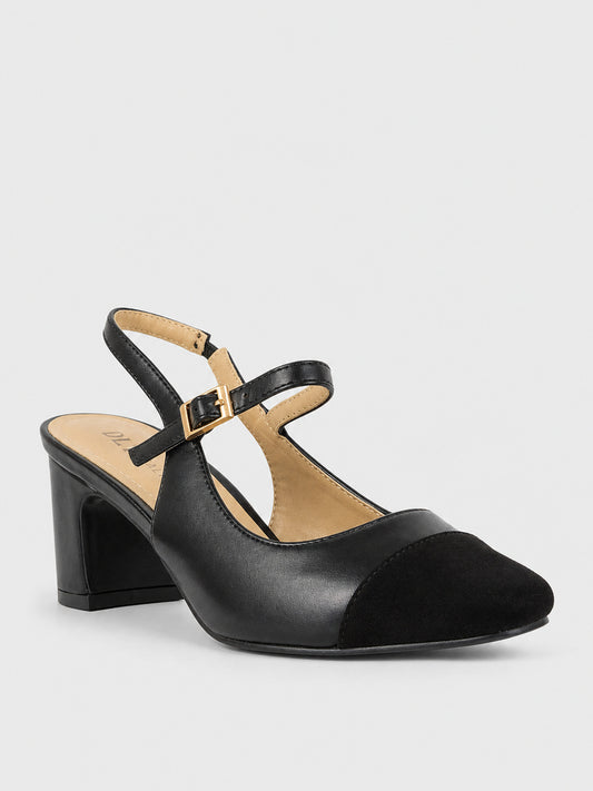 Scarpe tacco con punta nera - TA2403