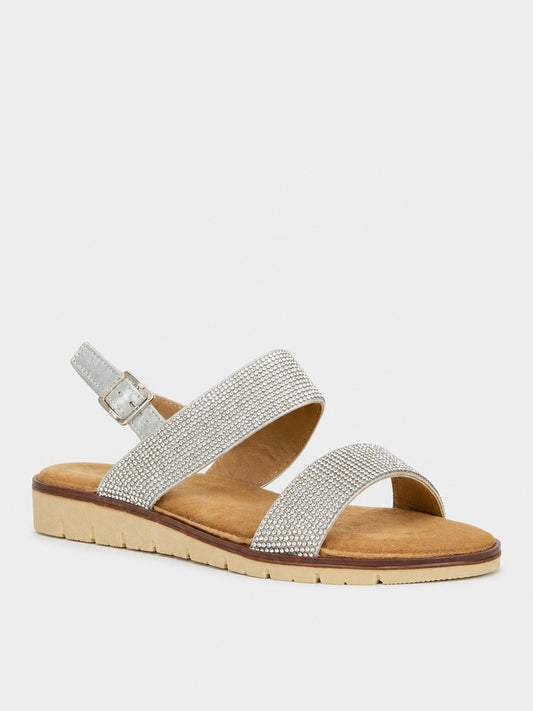 Sandali Bassi con Brillantini - SA2507