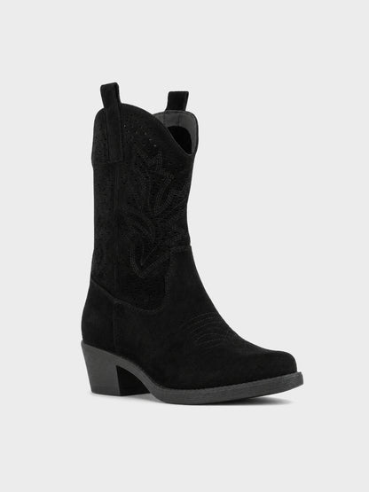 Texano camoscio, tacco 5cm - GA2401