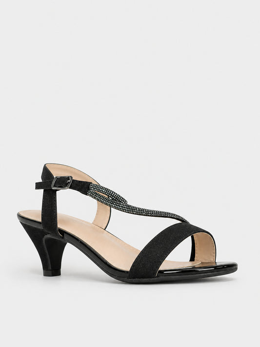 Sandali Glitterati con Tacco a Cono - TA2523