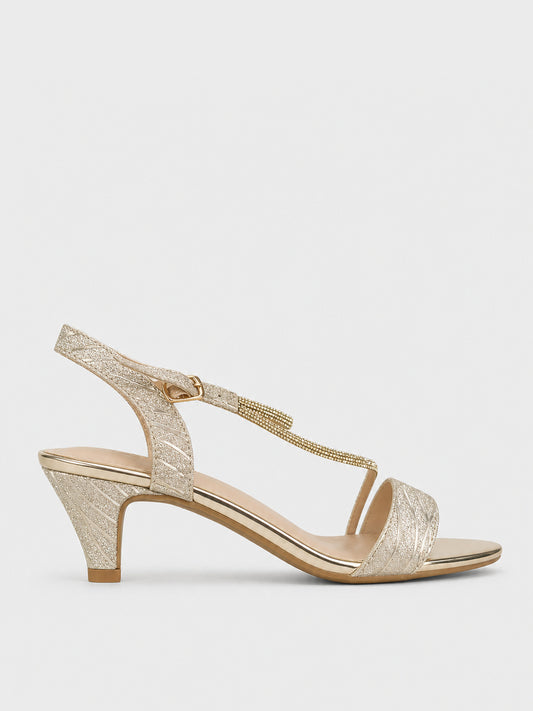 Sandali Glitterati con Tacco a Cono - TA2523
