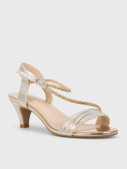Sandali Glitterati con Tacco a Cono - TA2523