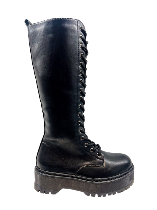 Stivale alto con lacci - LA2309