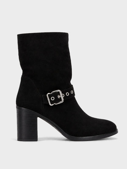 Stivaletto Cinturino con Fibbia - BL88220-3 - nero (vista laterale)