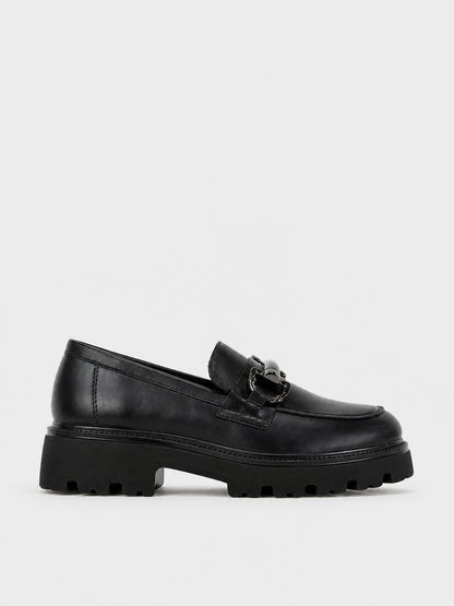 Mocassino Platform Morsetto - FA2405 - nero (vista laterale)