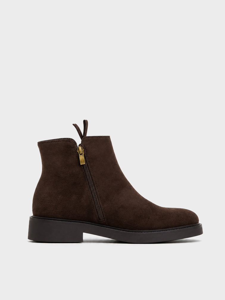 Stivaletto Zip con Frange - GA2535 - marrone camoscio