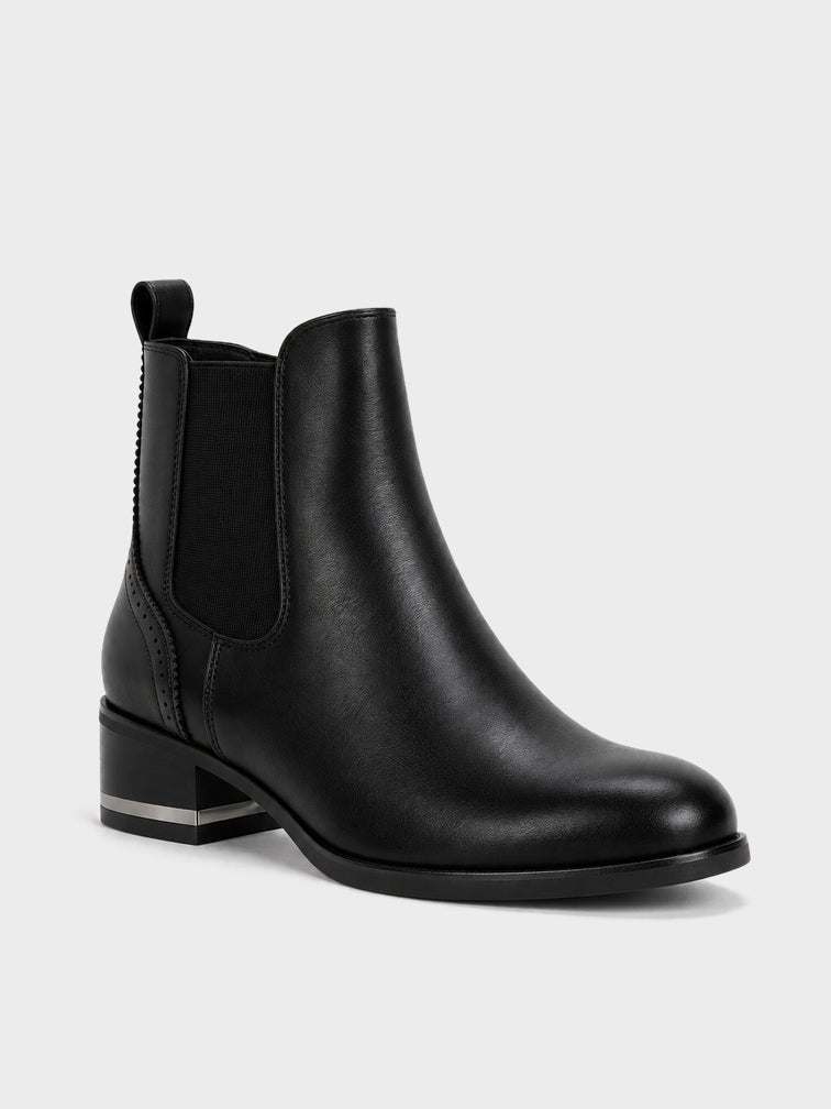 Stivaletto Chelsea con Zip - GA2606 - nero