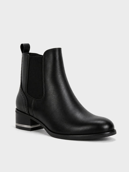 Stivaletto Chelsea con Zip - GA2606 - nero