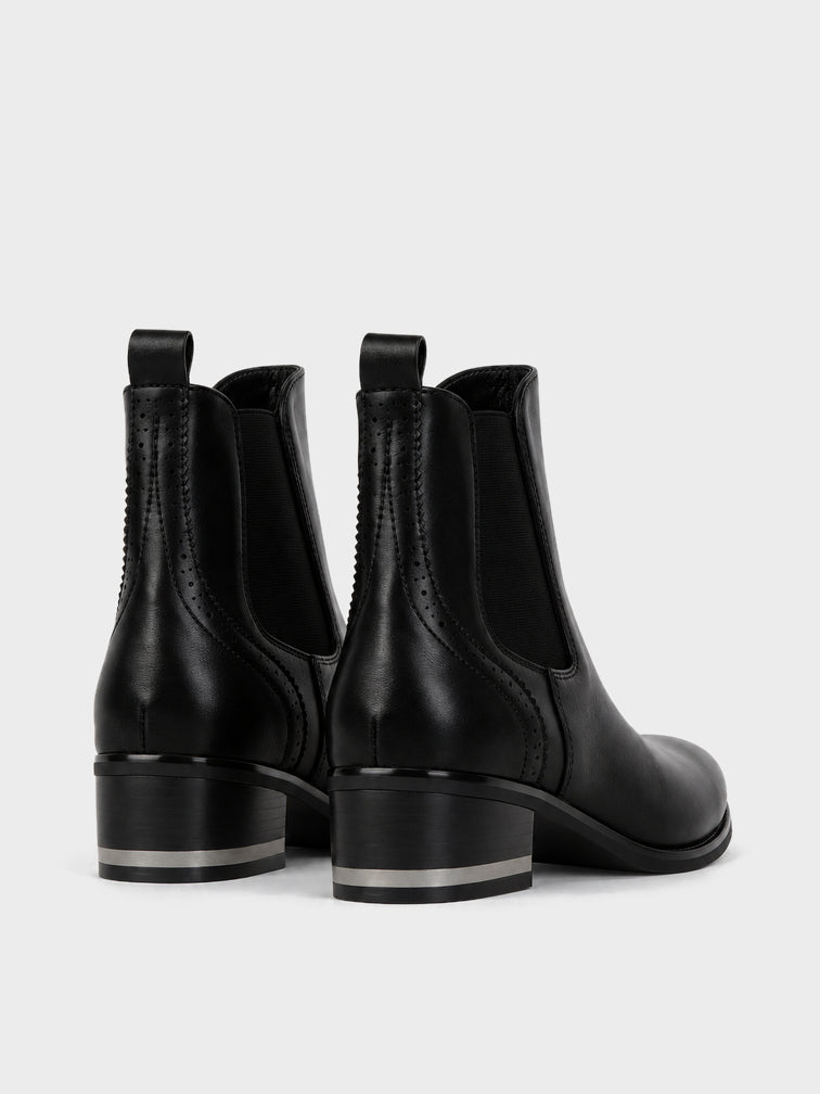 Stivaletto Chelsea con Zip - GA2606 - nero