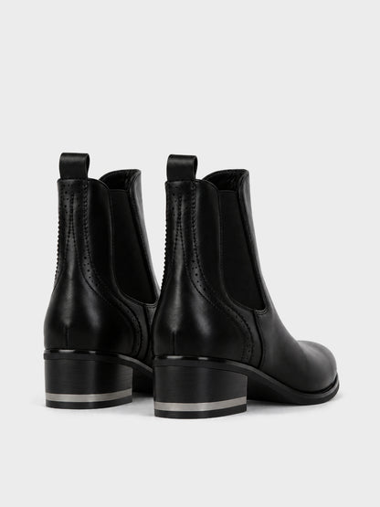 Stivaletto Chelsea con Zip - GA2606 - nero