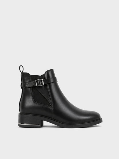 Tronchetto Chelsea con Fibbia - GA2608 - nero (vista laterale)