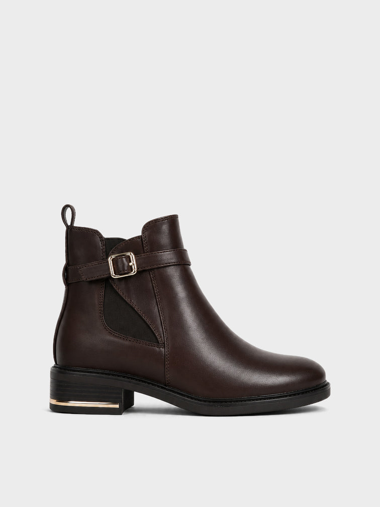 Tronchetto Chelsea con Fibbia - GA2608 - marrone (vista laterale)