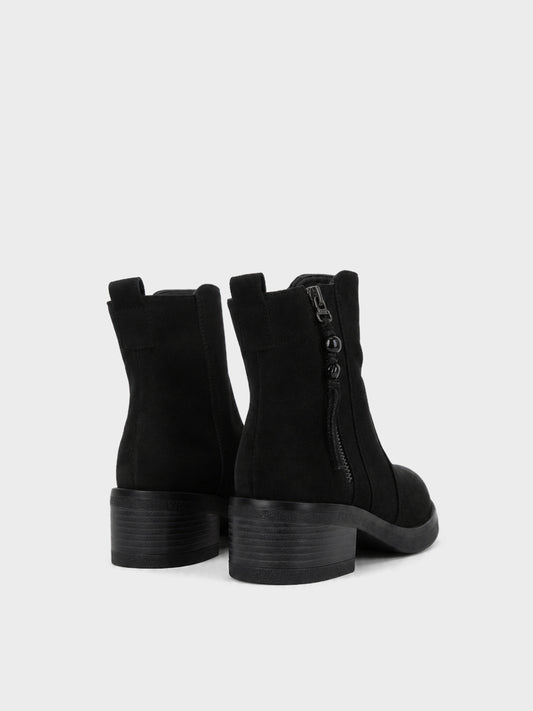 Stivaletto Zip con Nappina - GA2610 - nero