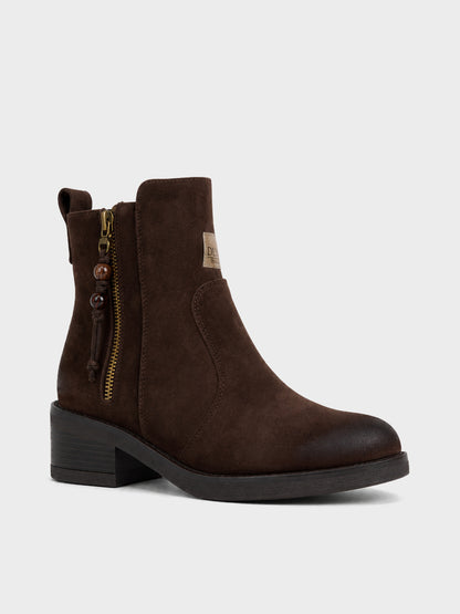 Stivaletto Zip con Nappina - GA2610 - marrone