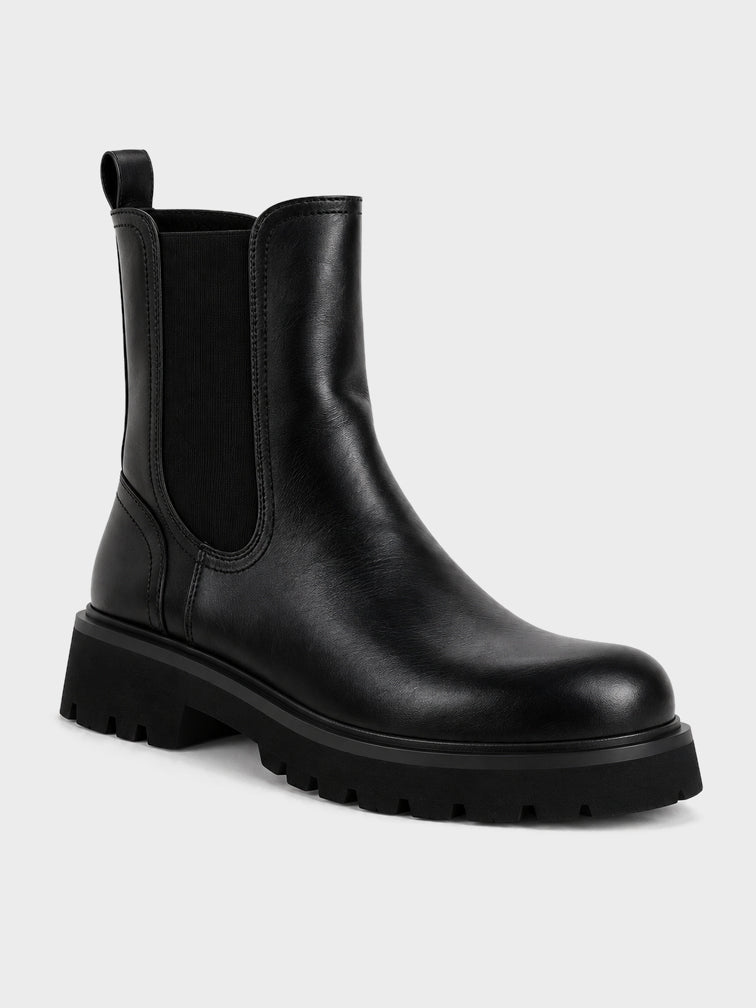 Stivaletto Carrarmato con Zip - GA2611 - nero