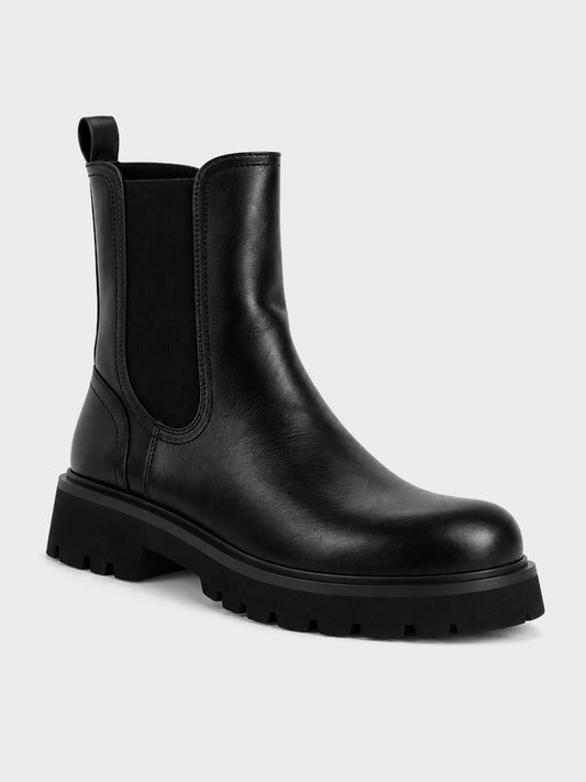 Stivaletto Carrarmato con Zip - GA2611 - nero