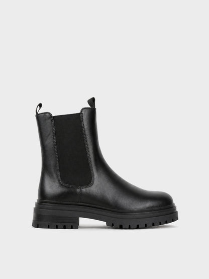 Stivaletto Chelsea Platform - GA2612 - nero (vista laterale)