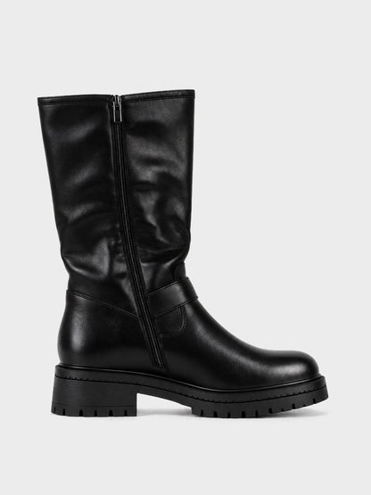 Stivale con Fibbie e Zip - GA2613 - nero