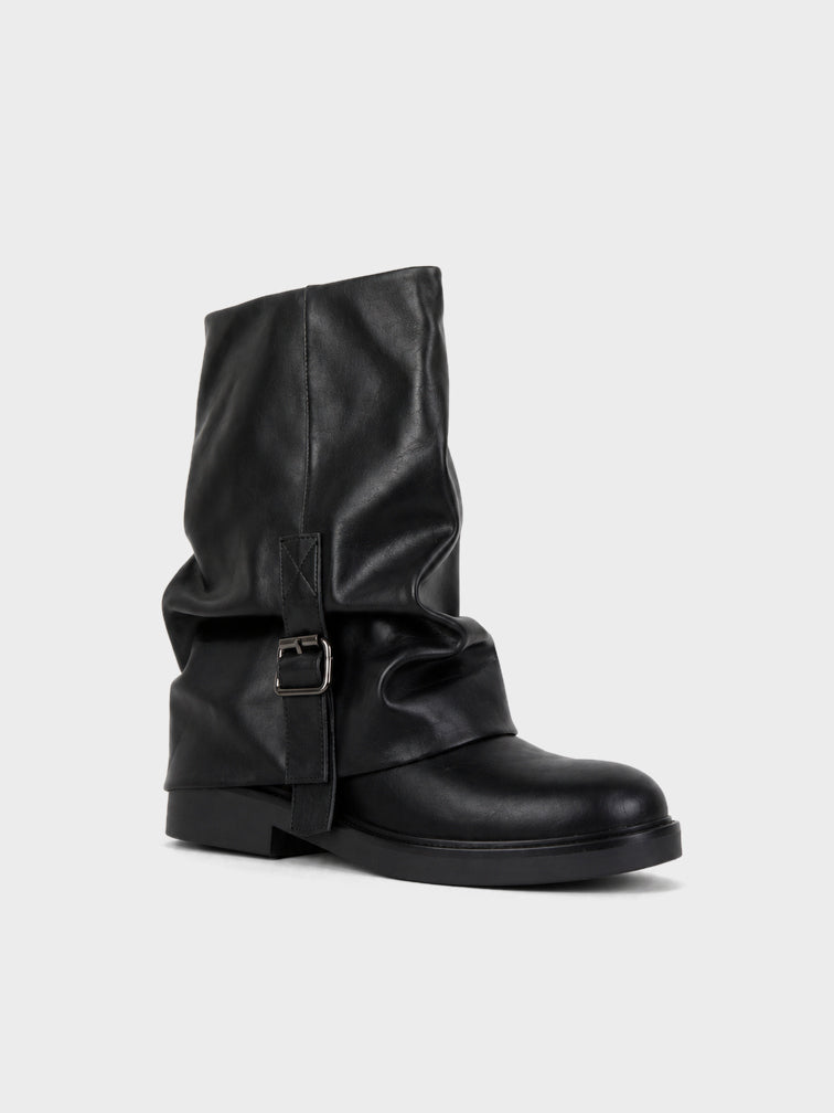 Stivale Midi con Fibbia - GA2614 - nero