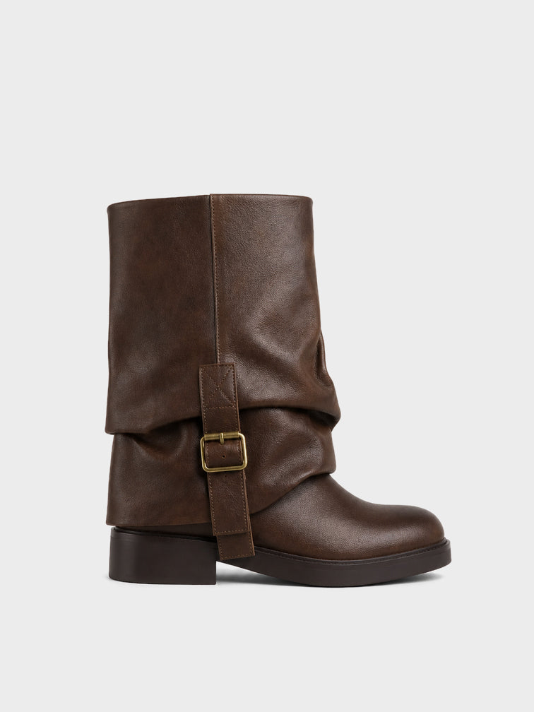 Stivale Midi con Fibbia - GA2614 - marrone