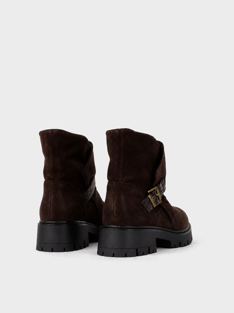 Stivaletto Biker con Fibbia - GA2615 - marrone