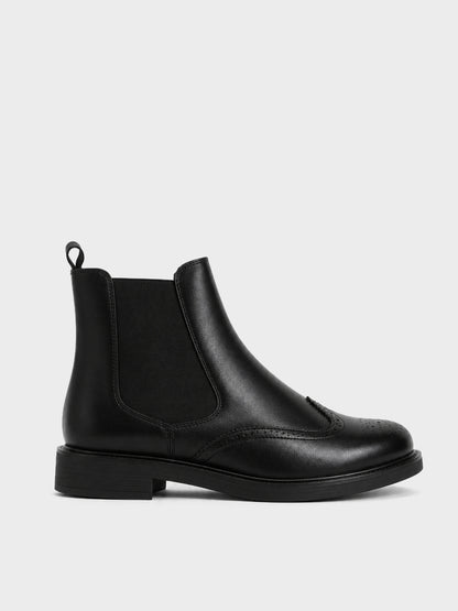 Stivaletto Chelsea Traforato - GA2617 - nero (vista laterale)