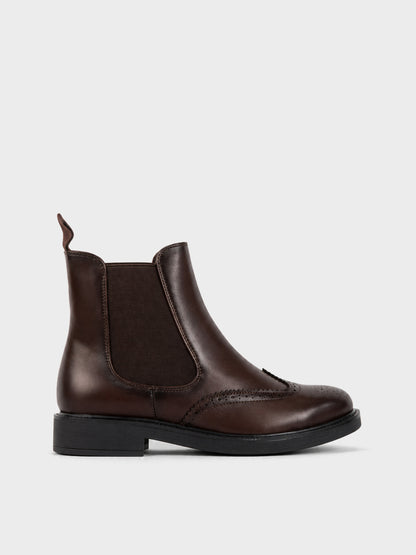 Stivaletto Chelsea Traforato - GA2617 - marrone (vista laterale)