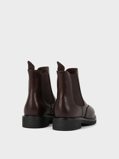 Stivaletto Chelsea Traforato - GA2617 - marrone