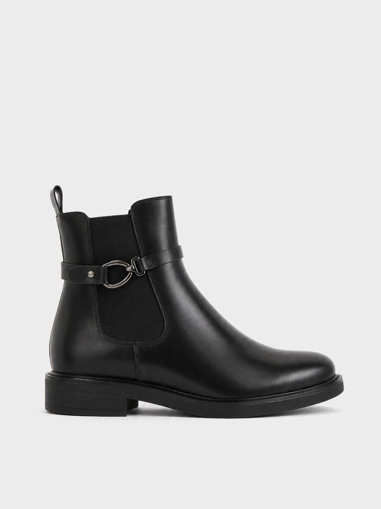 Stivaletto Chelsea con Listino - GA2619 - nero (vista laterale)