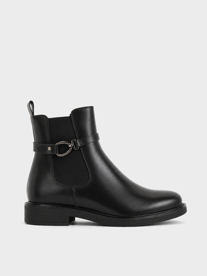 Stivaletto Chelsea con Listino - GA2619 - nero (vista laterale)