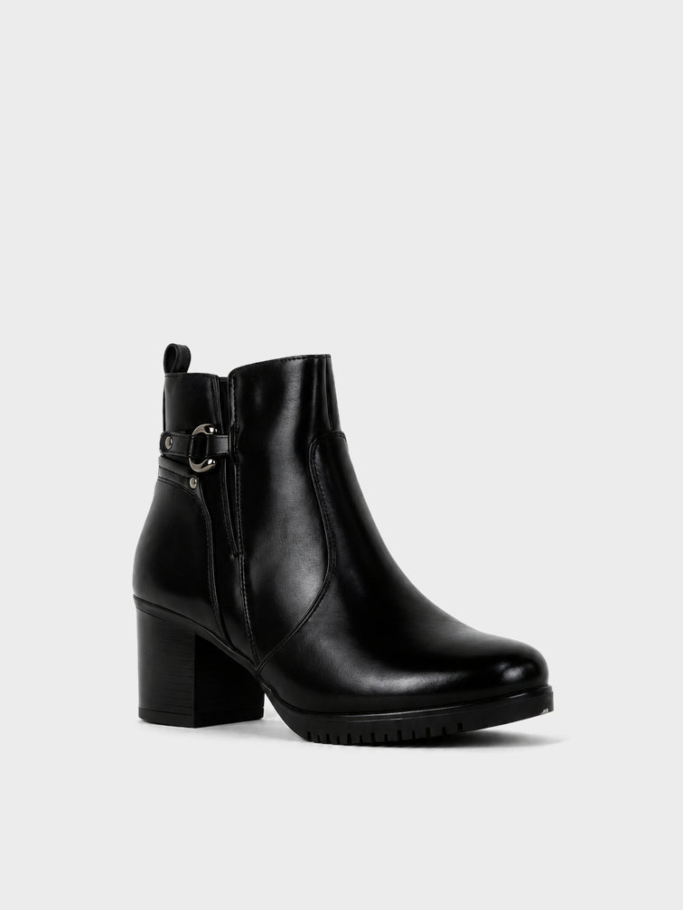 Stivaletto con Fibbia e Carrarmato - GA2621 - nero